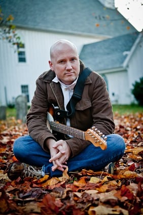 Randy morser sitting in leaves