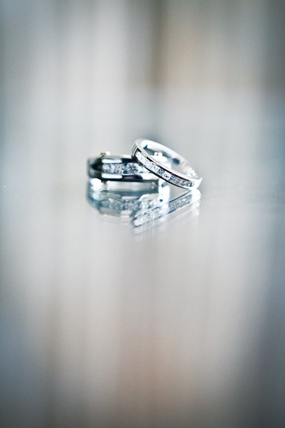 close up of wedding rings