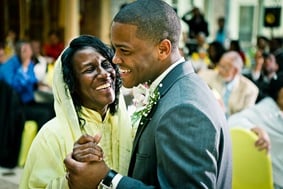 groom dancing with mother  at the Newton White Mansion in Mitchellville MD