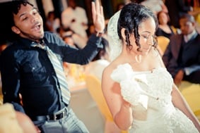 bride dancing during reception at the Newton White Mansion in Mitchellville MD