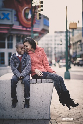 Siblings Portraits in Downtown Silver Spring, MD