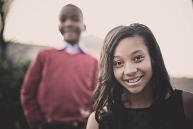 Siblings Portraits in Downtown Silver Spring, MD