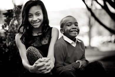 Siblings Portraits in Downtown Silver Spring, MD