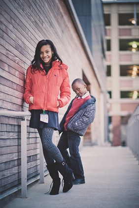 Siblings Portraits in Downtown Silver Spring, MD