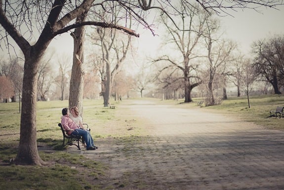 Cute couple at Patterson Park in Baltimore MD