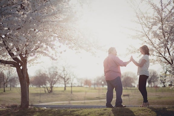 Cute couple at Patterson Park in Baltimore MD