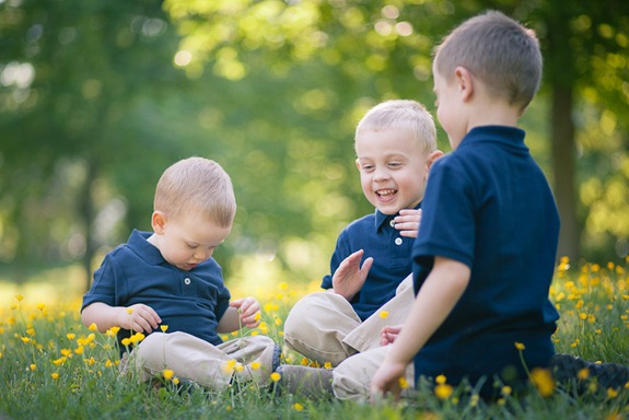 Cute family at Wheaton Regional Park in Wheaton Maryland