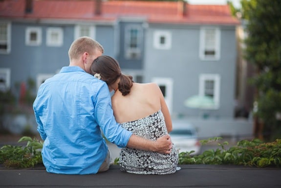 Rooftop engagement session in annapolis maryland