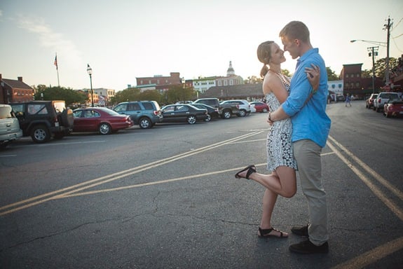 Rooftop engagement session in annapolis maryland