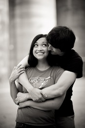 cute couple's engagement photos  in Historic Ellicott City