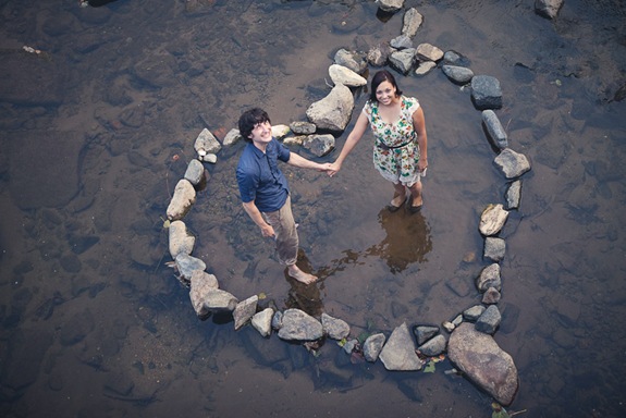 cute couple's engagement photos  in Historic Ellicott City