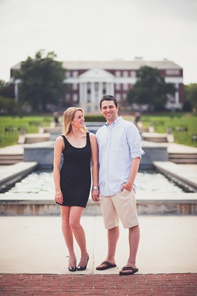 nostalgic engagement photos at the University of Maryland