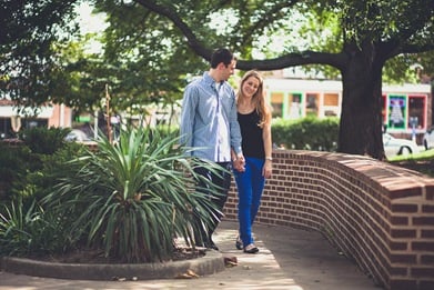 nostalgic engagement photos at the University of Maryland