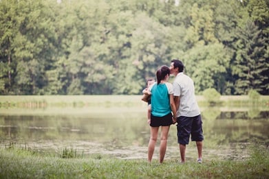 Famiily with toddler at Wheaton Regional Park in Maryland