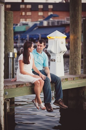 Engaged couple buying ice cream and coffee on a date