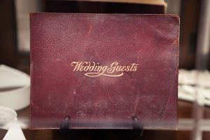 vintage wedding guest book