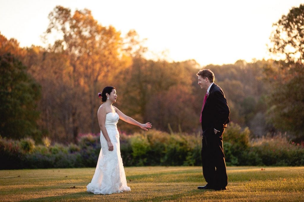 Married Couple at Meadowlark Botanical Gardens