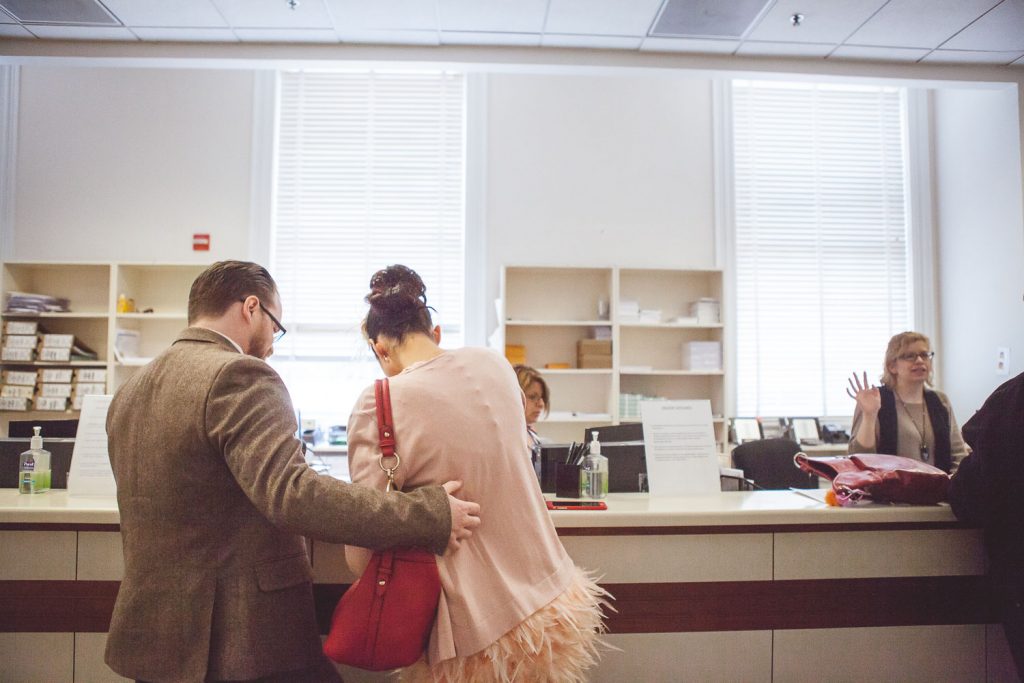 Signing elopement paperwork