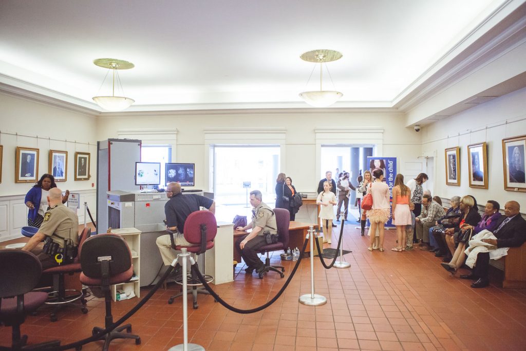 The lobby in the Annapolis courthouse