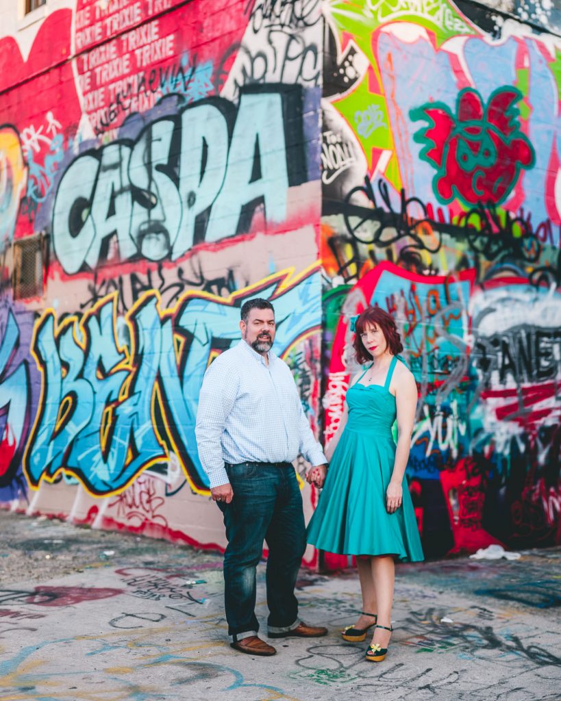 engagement session with murals and graffiti in baltimore 15