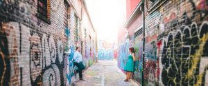 engagement session with murals and graffiti in baltimore 17