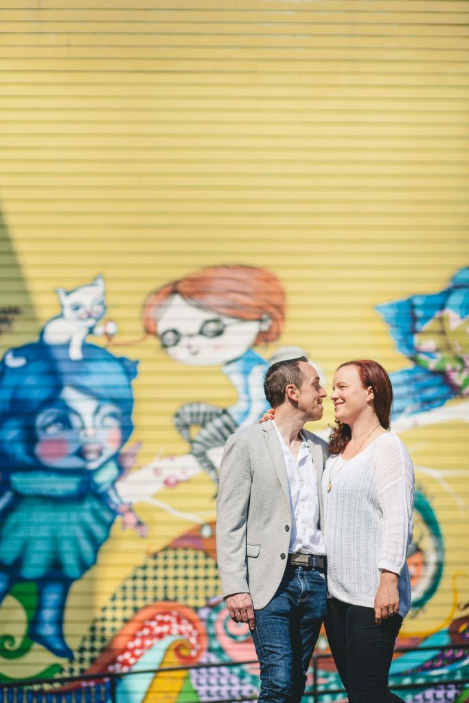 Coffee and murals engagement session in Annapolis petruzzo photography 12