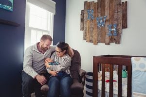 A Newborn Family Forest Portrait 20