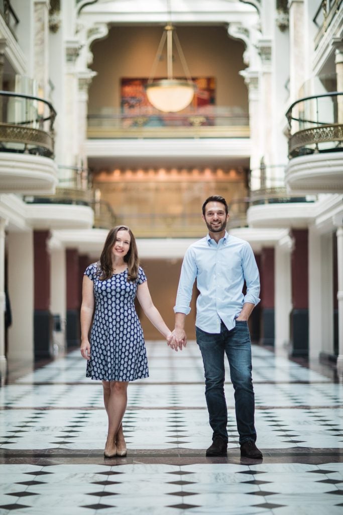 An Engagement Session Through the Halls of the National Portraits Gallery 05