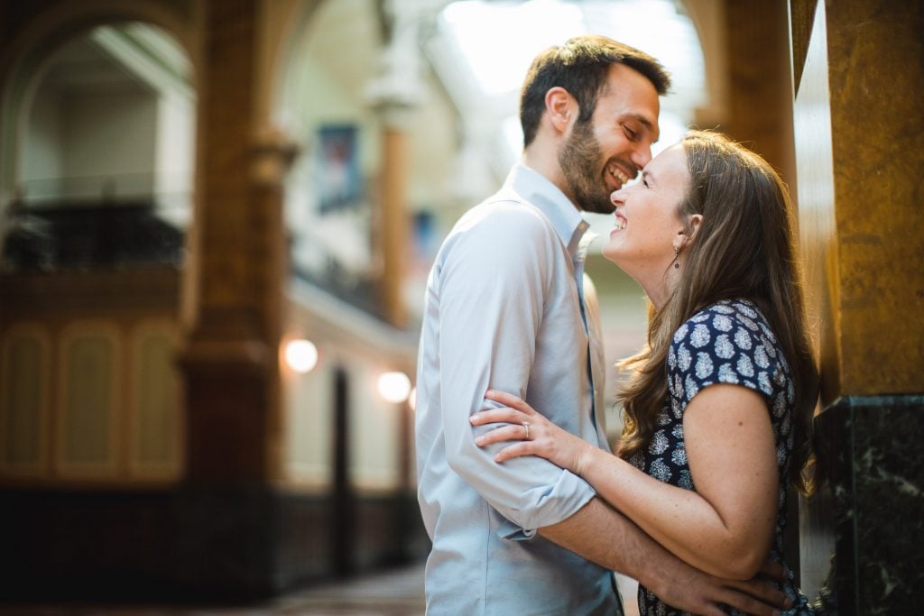 An Engagement Session Through the Halls of the National Portraits Gallery 12