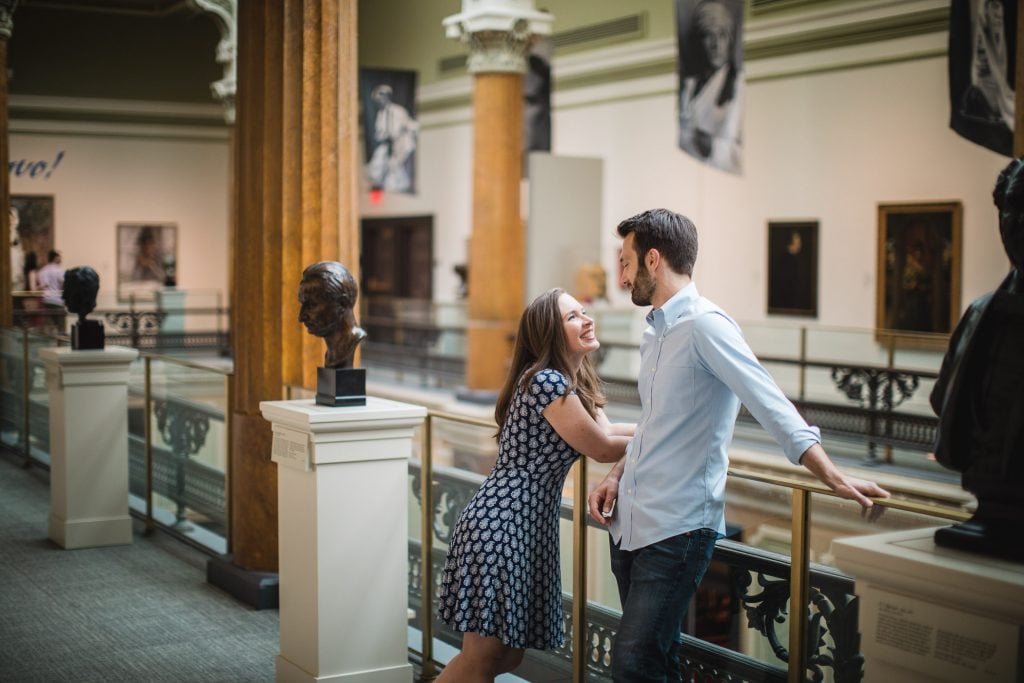 An Engagement Session Through the Halls of the National Portraits Gallery 13