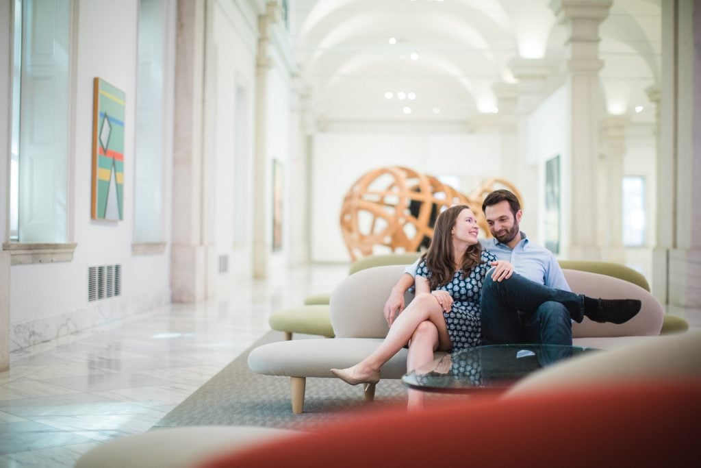 An Engagement Session Through the Halls of the National Portraits Gallery 17