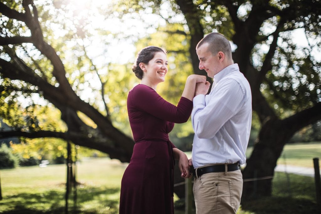 This Couples Engagement Session in White Maroon 03