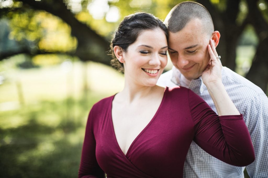 This Couples Engagement Session in White Maroon 04