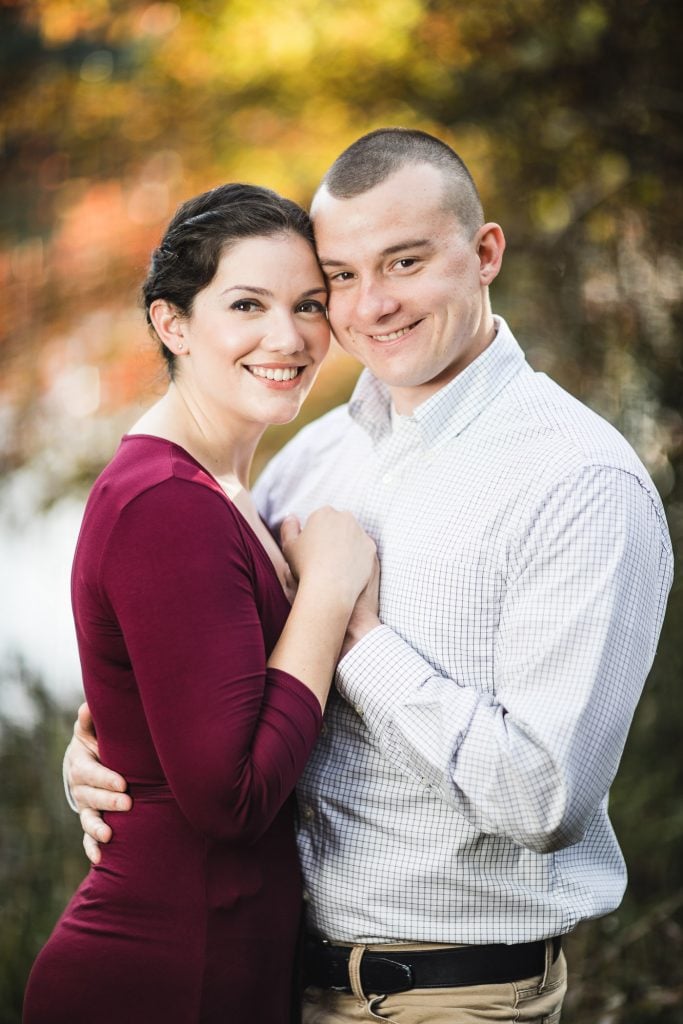 This Couples Engagement Session in White Maroon 06