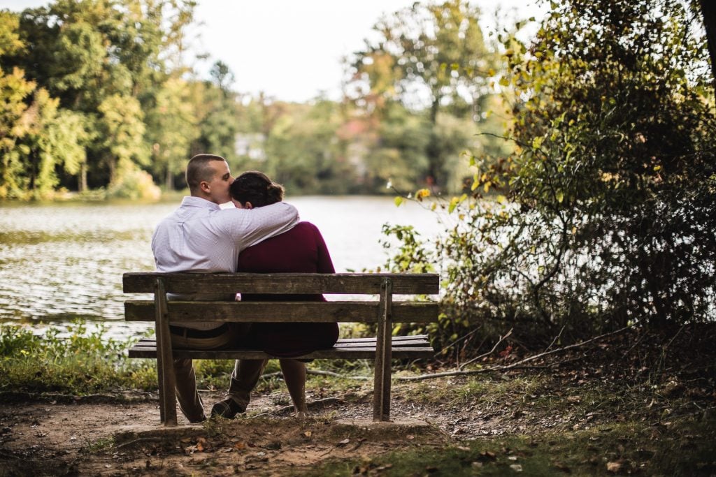 This Couples Engagement Session in White Maroon 10