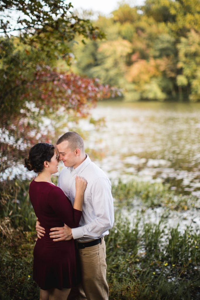 This Couples Engagement Session in White Maroon 12