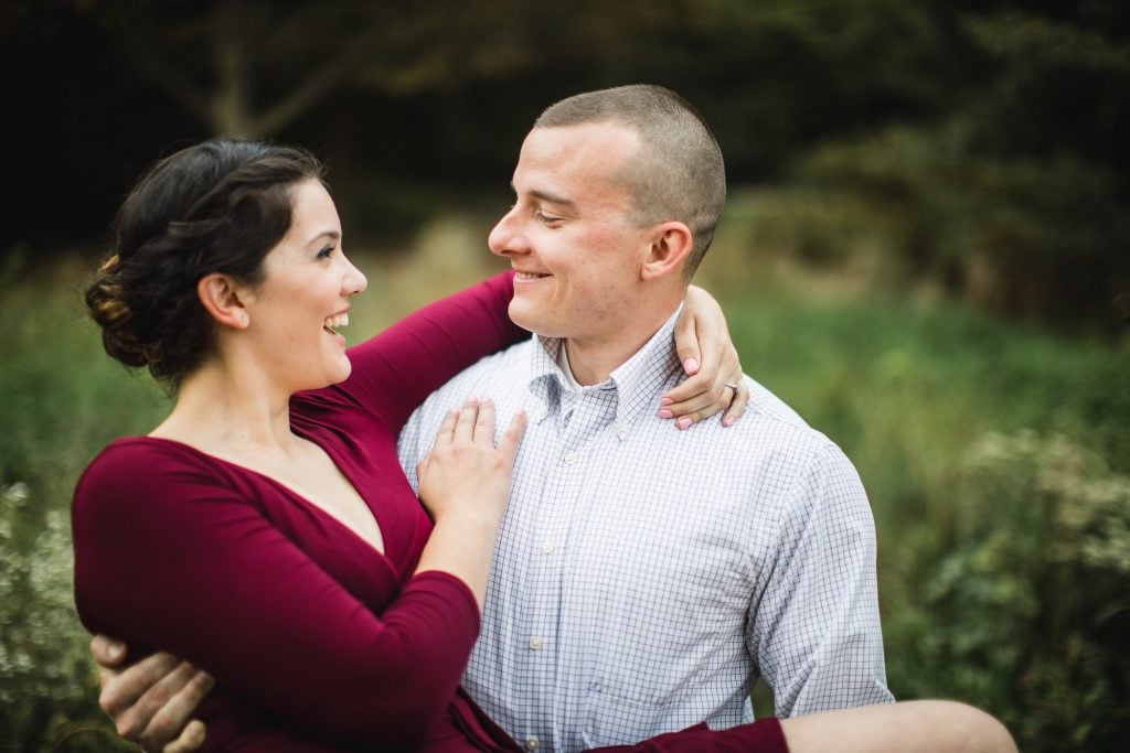 This Couples Engagement Session in White Maroon 24