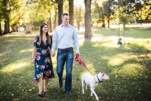 Hand Hand Paw Engagement Session on the Streets of Annapolis 01