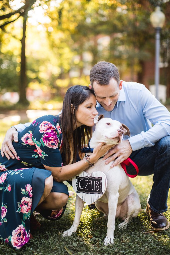 Hand Hand Paw Engagement Session on the Streets of Annapolis 07