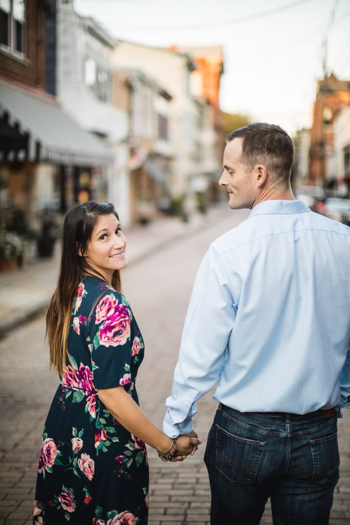 Hand Hand Paw Engagement Session on the Streets of Annapolis 23