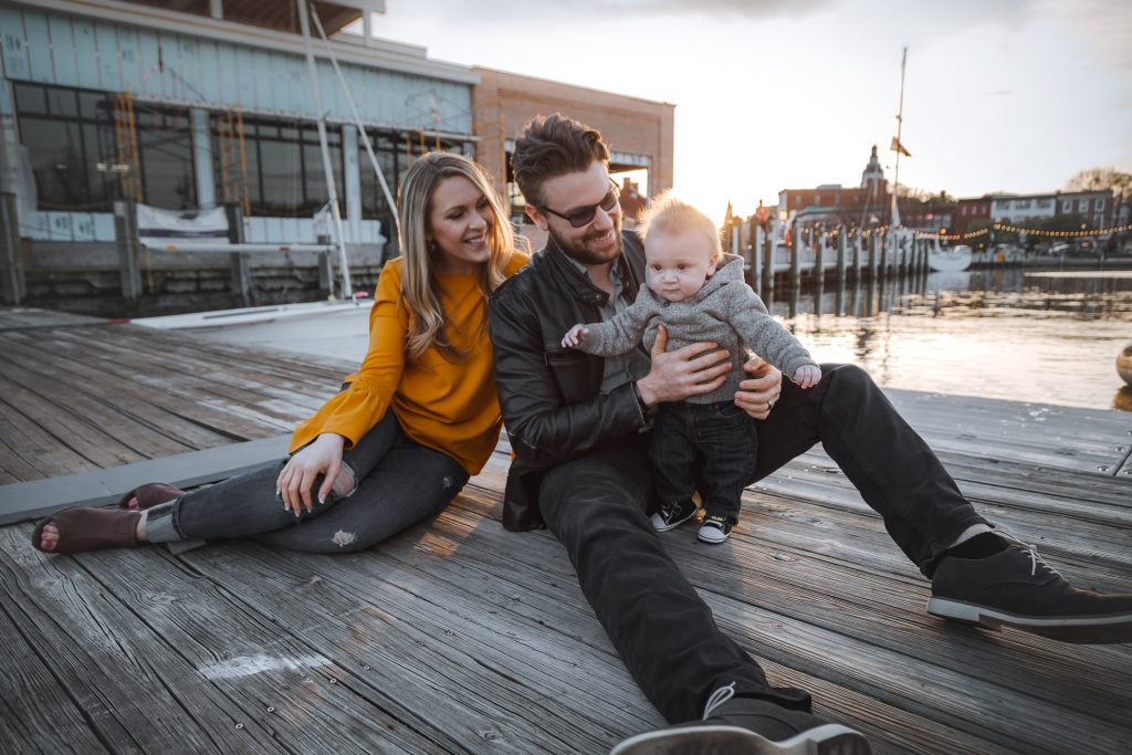 Sunset Family Portraits with Greg on the Streets of Downtown Annapolis 21