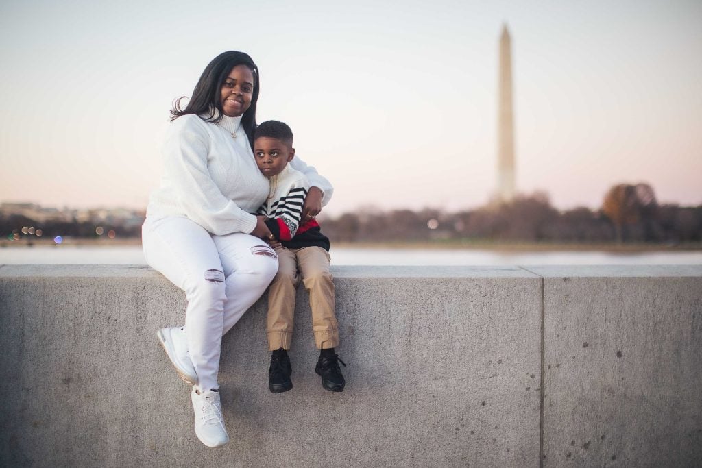 Chilly Family Portrait Session Jefferson Memorial 22