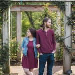 Late Afternoon Engagement Portraits Bonair Rose Garden Arlington VA 01