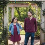 Late Afternoon Engagement Portraits Bonair Rose Garden Arlington VA 02