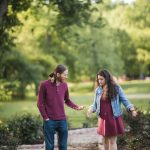 Late Afternoon Engagement Portraits Bonair Rose Garden Arlington VA 04