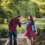 Late Afternoon Engagement Portraits Bonair Rose Garden Arlington VA 05