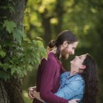 Late Afternoon Engagement Portraits Bonair Rose Garden Arlington VA 10