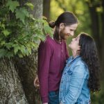 Late Afternoon Engagement Portraits Bonair Rose Garden Arlington VA 11