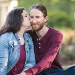 Late Afternoon Engagement Portraits Bonair Rose Garden Arlington VA 19