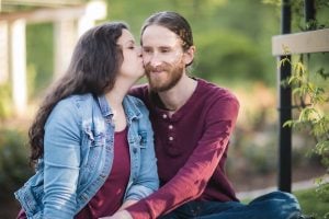 Late Afternoon Engagement Portraits Bonair Rose Garden Arlington VA 19